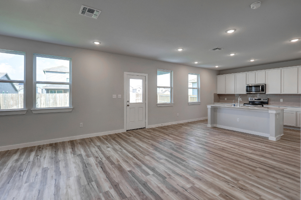 A large empty kitchen.