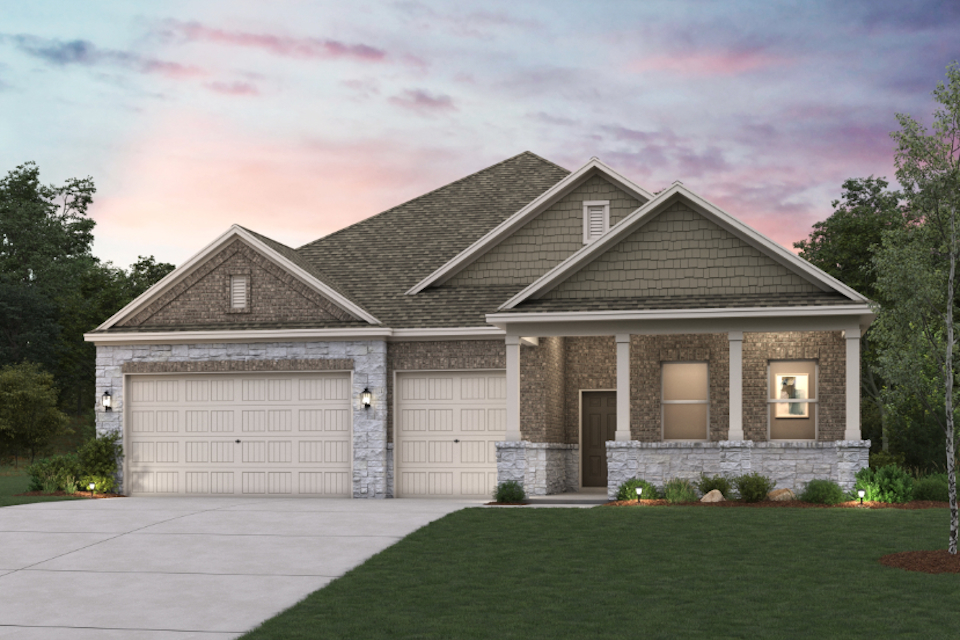 A house with a garage.
