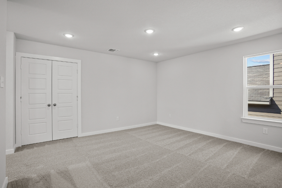A room with white doors.