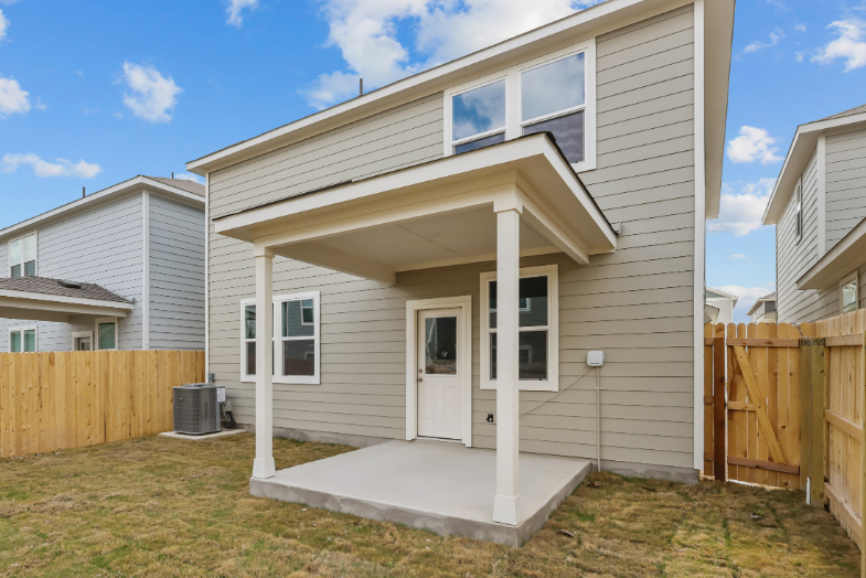 A house with a porch.