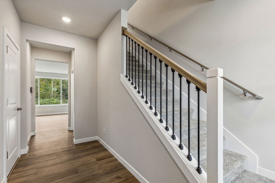 A staircase in a house.