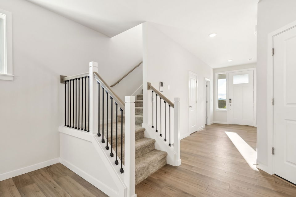 A staircase in a house.