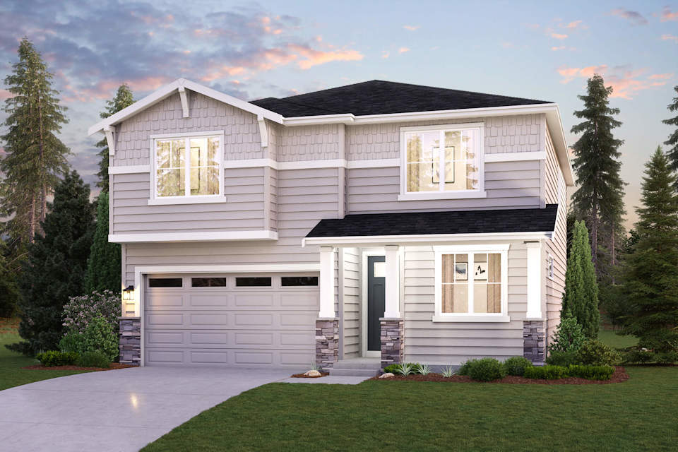 A house with a garage.