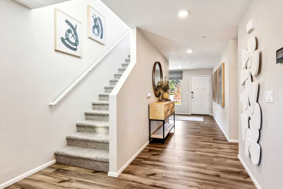 A staircase in a house.