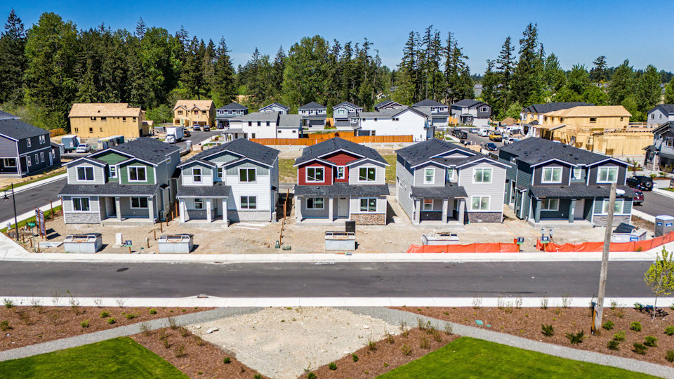 A group of houses.
