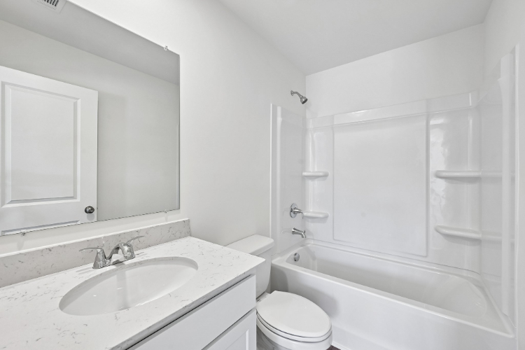 A bathroom with a sink and a toilet.