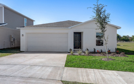 A house with a garage.