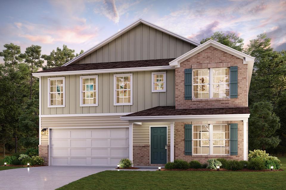 A house with a garage.