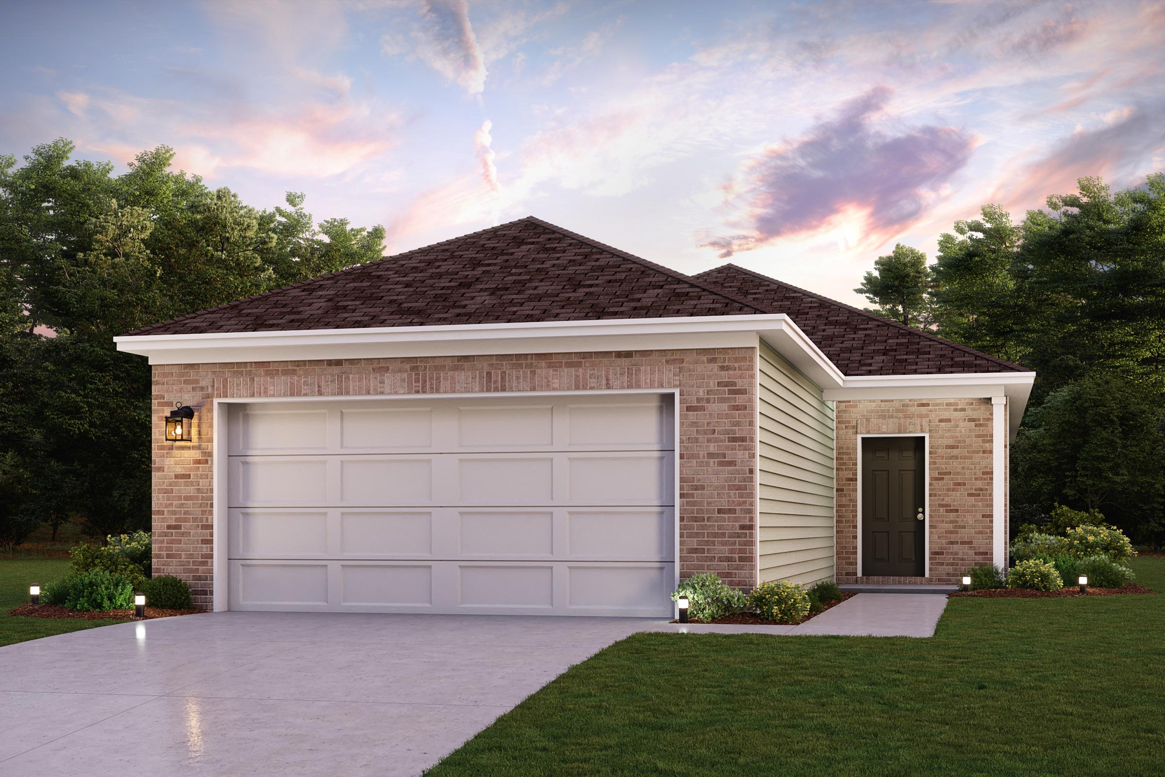 A house with a garage.